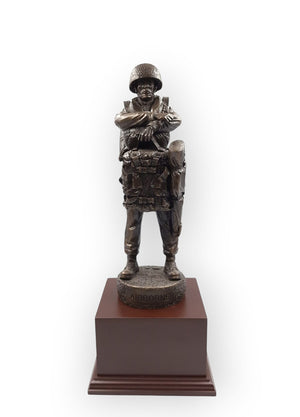 Paratrooper Airborne Soldier Cold Cast Bronze Statue