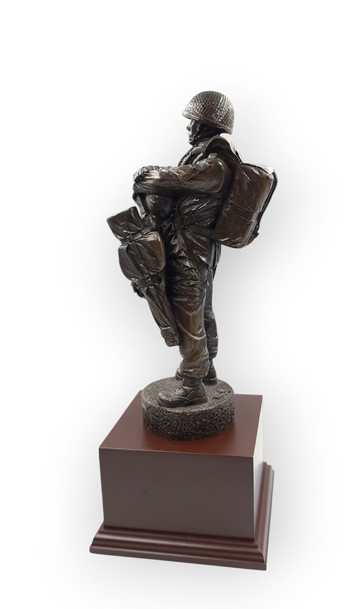 Paratrooper Airborne Soldier Cold Cast Bronze Statue