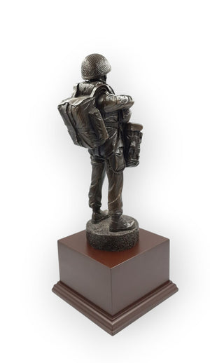 Paratrooper Airborne Soldier Cold Cast Bronze Statue