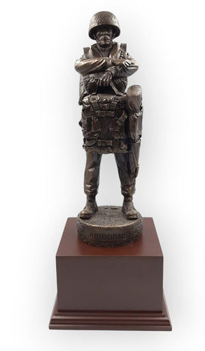 Paratrooper Airborne Soldier Cold Cast Bronze Statue