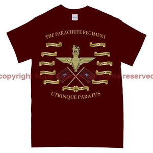 Parachute Regiment Battle Honours Printed T-Shirt