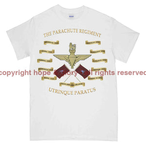 Parachute Regiment Battle Honours Printed T-Shirt