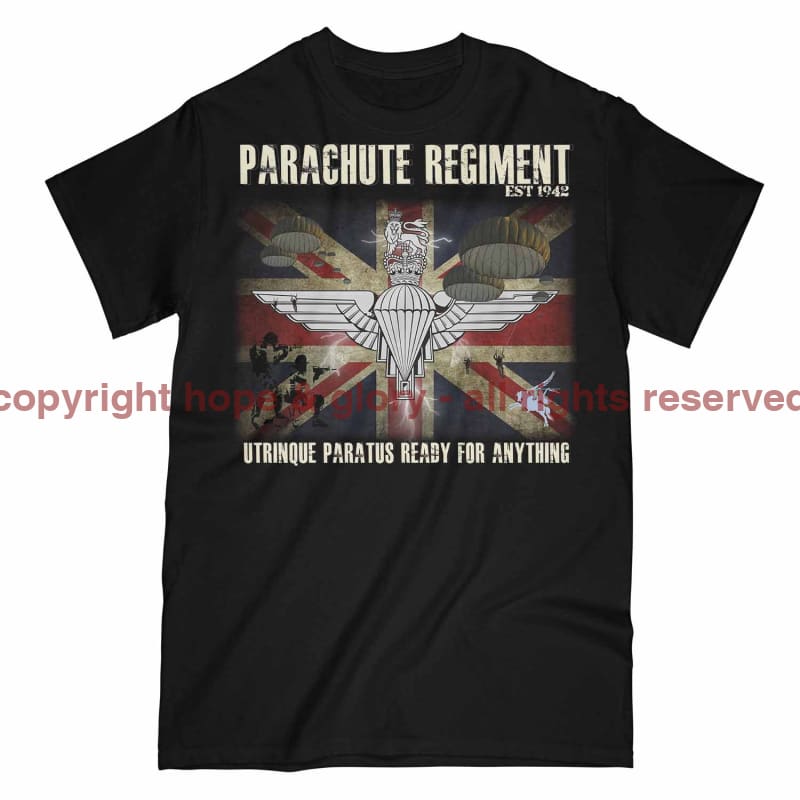 Parachute Regiment Ready For Anything Printed T-Shirt