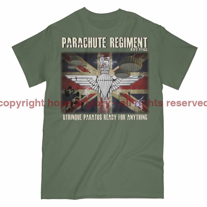 Parachute Regiment Ready For Anything Printed T-Shirt