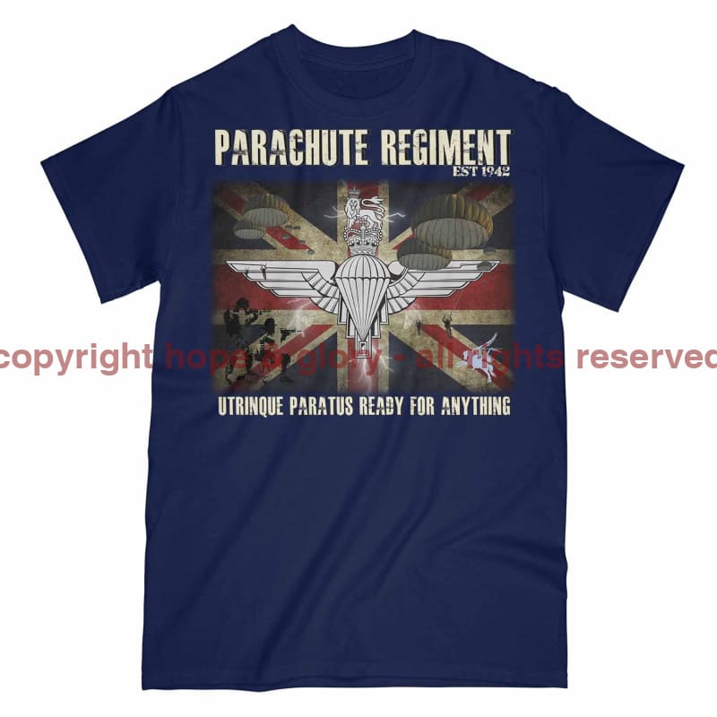 Parachute Regiment Ready For Anything Printed T-Shirt