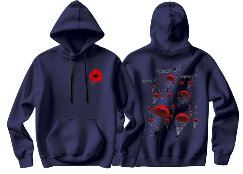 Poppy Chutes Double Side Printed Hoodie