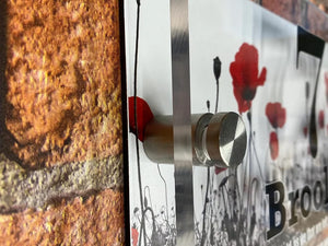 Poppy We Will Remember Them House Sign