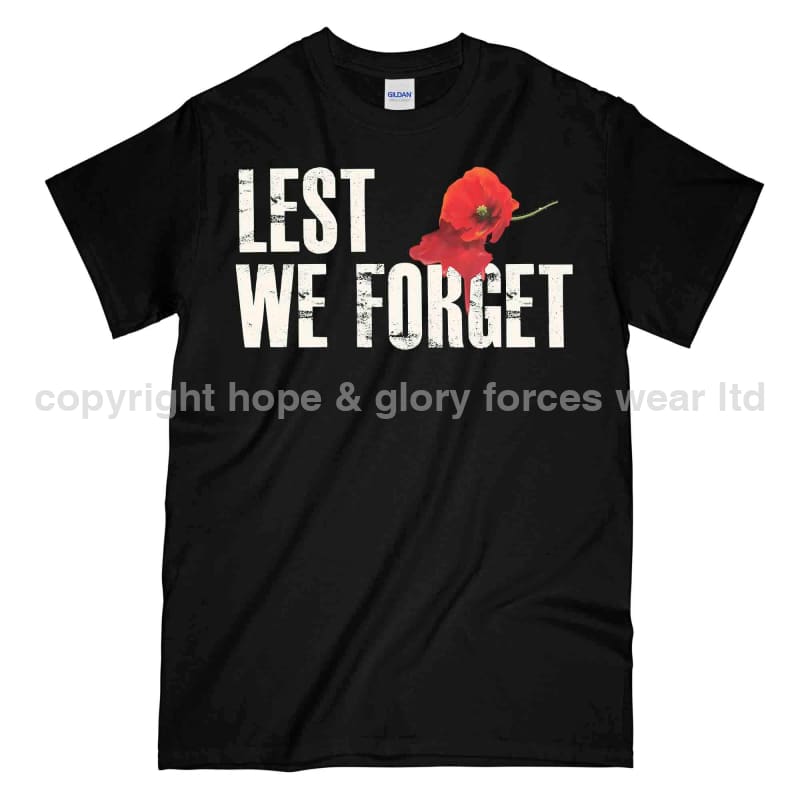 Poppy Lest We Forget Printed Unisex T-Shirt