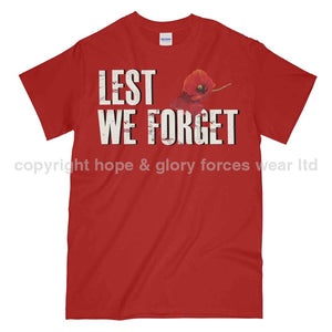 Poppy Lest We Forget Printed Unisex T-Shirt