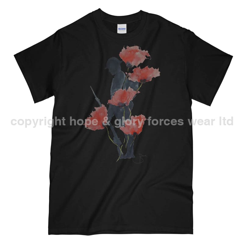 Poppy WW1 Remembrance Tommy Printed T-Shirt