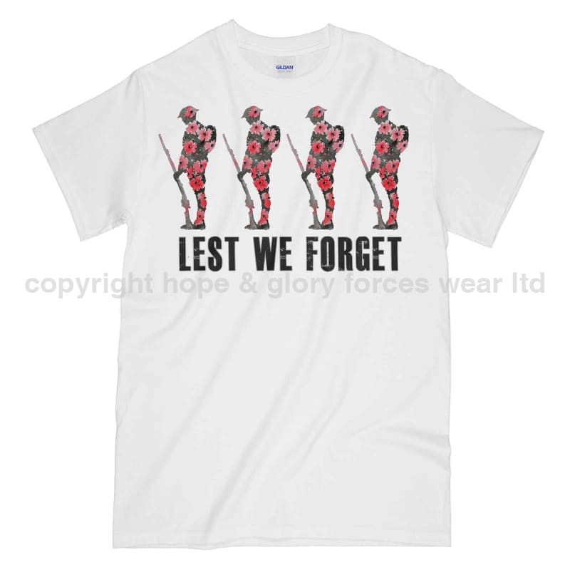 Poppy WW1 Tommy Lest We Forget Printed T-Shirt