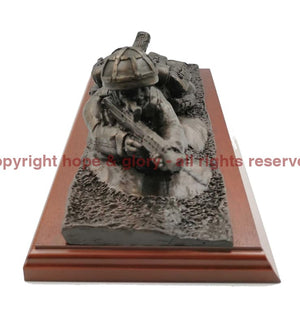 Prone British Army Soldier Cold Cast Bronze Statue