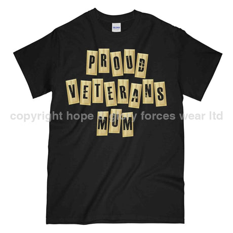 Proud Veterans Mum Printed T-Shirt