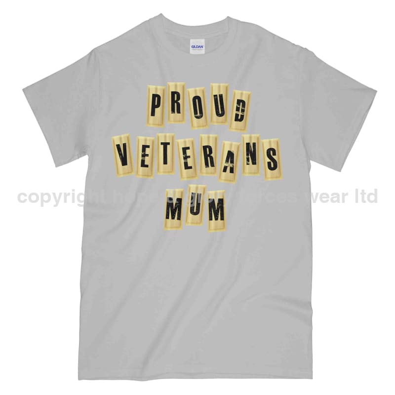 Proud Veterans Mum Printed T-Shirt