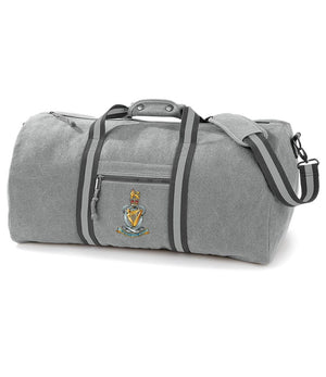 Queen's Royal Hussars Vintage Canvas Holdall