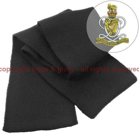 Scarf - Queens Royal Hussars Heavy Knit Scarf