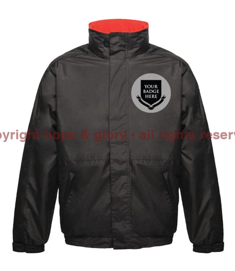 Raf Units Embroidered Regatta Waterproof Insulated Jacket Xs - 35/36 Inch Chest / Black/Red Coats