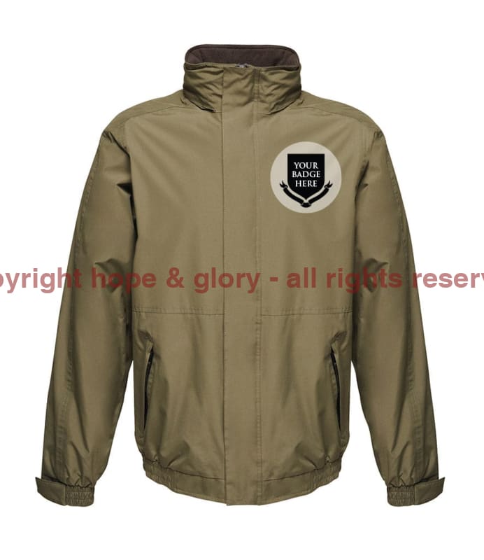 Raf Units Embroidered Regatta Waterproof Insulated Jacket Xs - 35/36 Inch Chest / Dark Khaki/Black