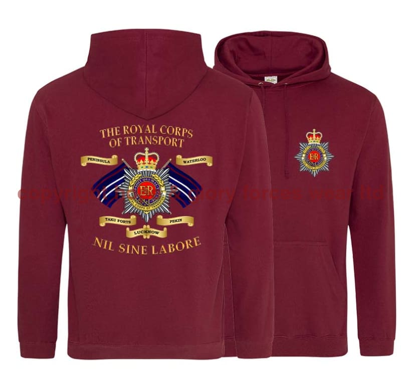 Royal Corps Of Transport Battle Honours Double Side Printed Hoodie