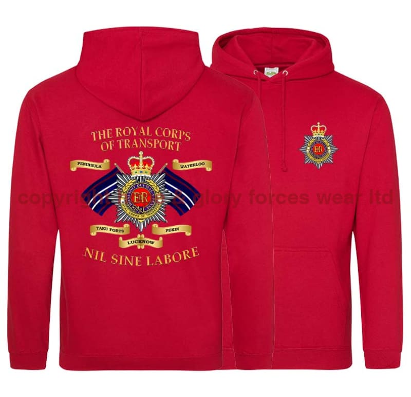 Royal Corps Of Transport Battle Honours Double Side Printed Hoodie