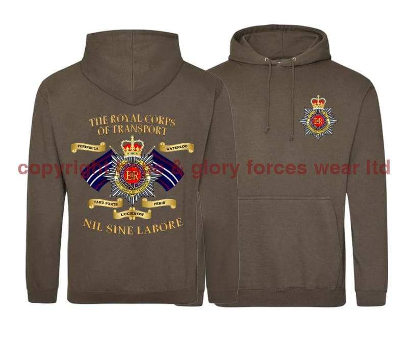 Royal Corps Of Transport Battle Honours Double Side Printed Hoodie