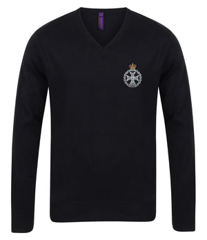 Royal Green Jackets Lightweight V Neck Sweater