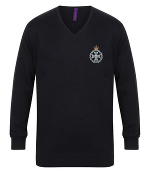 Royal Green Jackets Lightweight V Neck Sweater