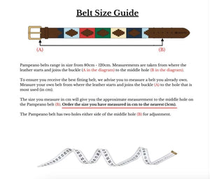 pampeano belt size chart