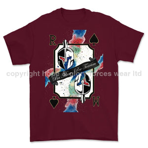 Royal Marines Sparta Playing Card Art Front Printed T-Shirt