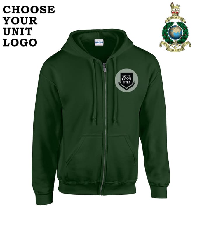 Royal Marines Units Unisex Full Zip Hoodie