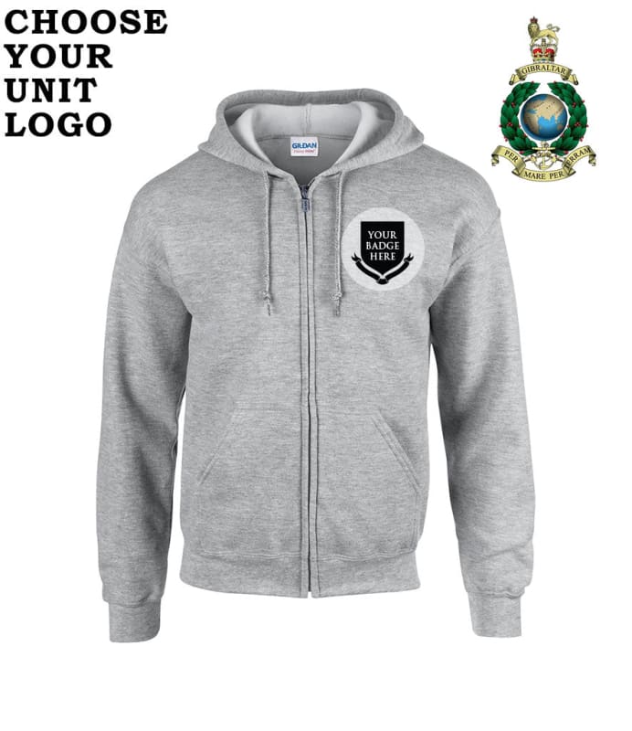 Royal Marines Units Unisex Full Zip Hoodie