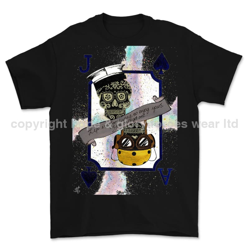 Aircraft Handler Royal Navy Playing Card Art Front Printed T-Shirt