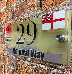 Royal Navy Scene House Sign