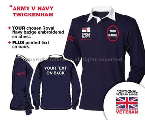 Royal Navy UNITS 'Army V Navy Long Sleeve Rugby Shirt