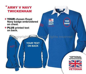 Royal Navy UNITS 'Army V Navy Long Sleeve Rugby Shirt