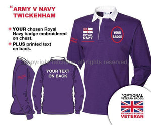 Royal Navy UNITS 'Army V Navy Long Sleeve Rugby Shirt