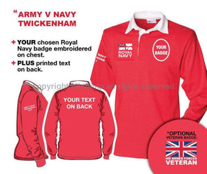 Royal Navy UNITS 'Army V Navy Long Sleeve Rugby Shirt