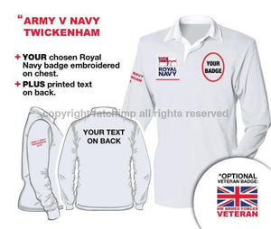 Royal Navy UNITS 'Army V Navy Long Sleeve Rugby Shirt