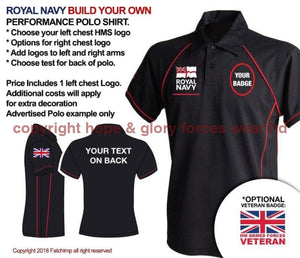 Polo Shirts - Royal Navy (Build Your Own) Men's Performance Polo Shirt