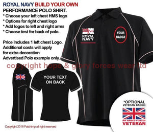 Polo Shirts - Royal Navy (Build Your Own) Men's Performance Polo Shirt