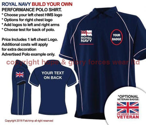 Polo Shirts - Royal Navy (Build Your Own) Men's Performance Polo Shirt