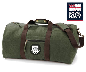 Royal Navy Units Vintage Canvas Holdall