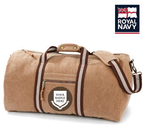 Royal Navy Units Vintage Canvas Holdall