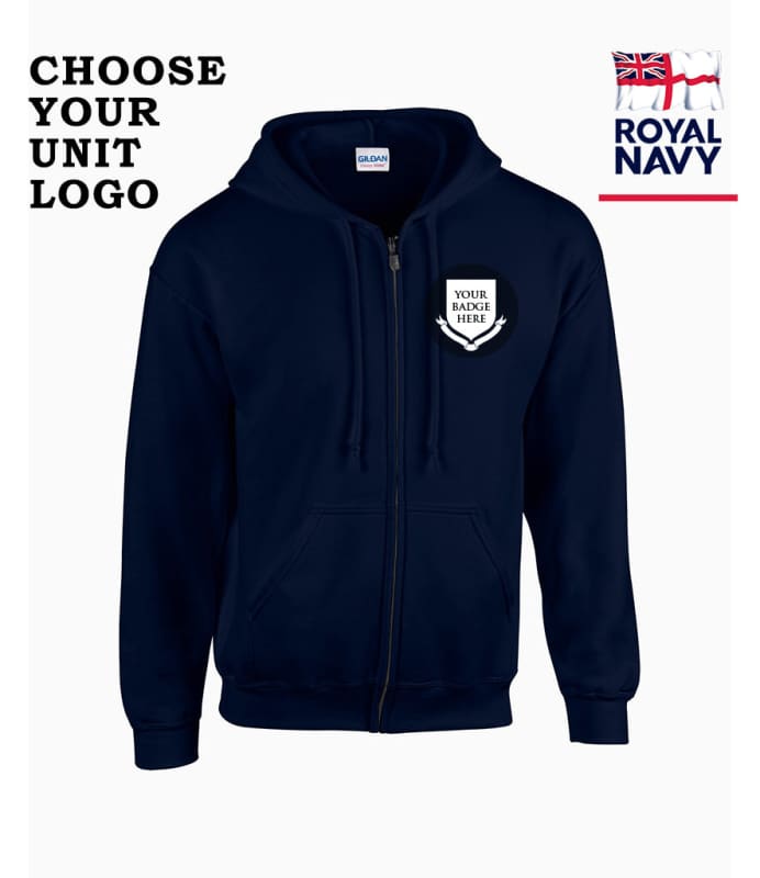 Royal Navy Units Unisex Full Zip Hoodie