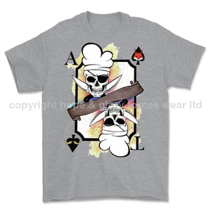 White Mafia Royal Navy Chef Playing Card Art Front Printed T-Shirt