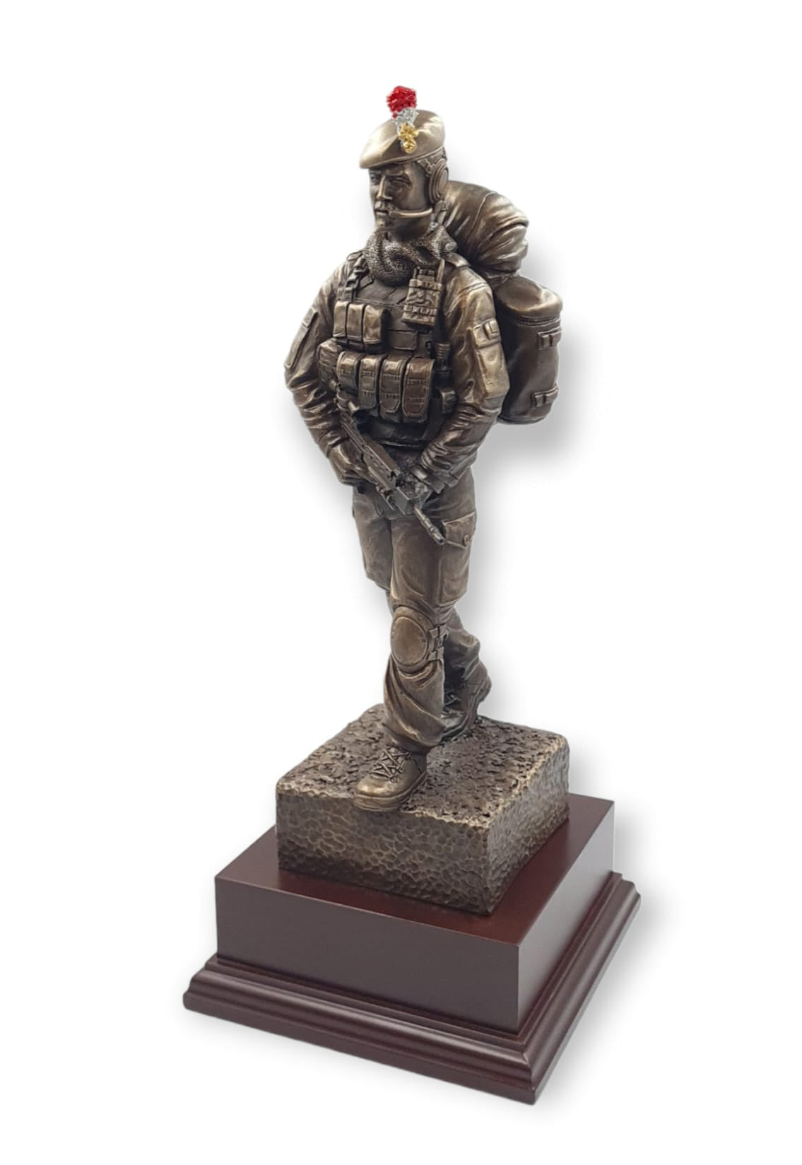 Standing Fusilier Soldier With SA80 Cold Cast Bronze Figurine