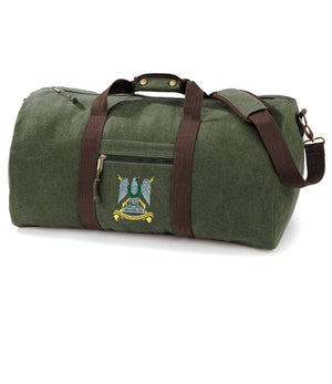 Royal Scots Dragoon Guards Vintage Canvas Holdall