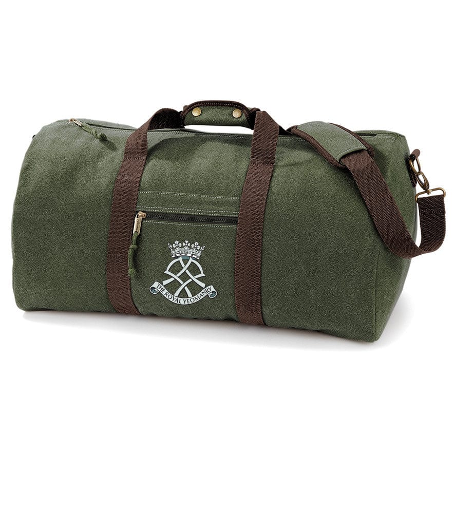 Royal Yeomanry Vintage Canvas Holdall