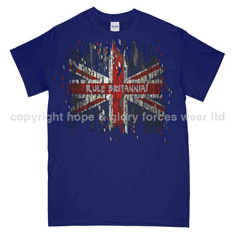 Rule Britannia Digital British Union Jack Printed T-Shirt