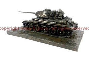 Russian T-34-85 Bronze Tank Model Military Statue